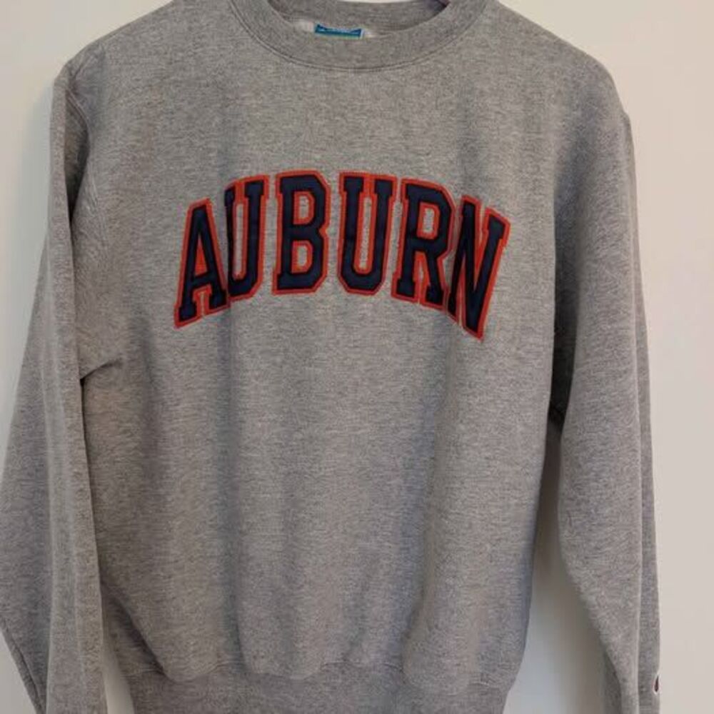 Auburn gray sweatshirt size small champion